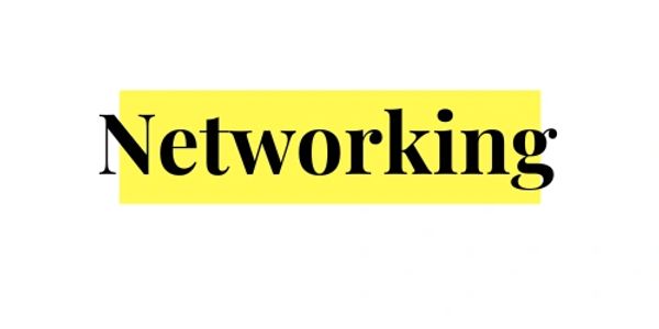 networking in black letters
