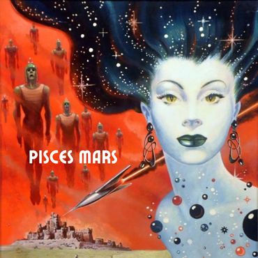 Pisces Mars Vintage Science Fiction Pulp Art