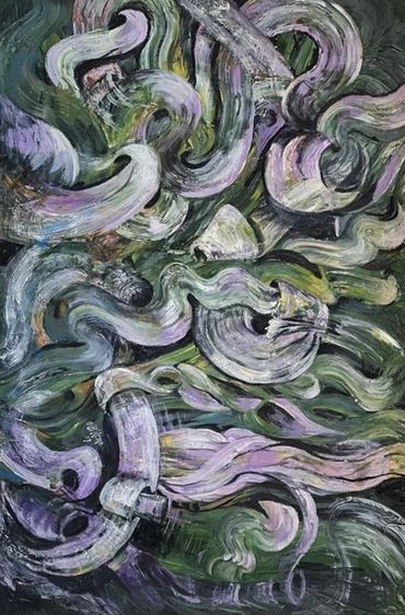 Untitled (Violet and Green Swirls)
Artist: Beverly Kemp
Year: 2007
Medium: Oil on canvas
Dimensions:
