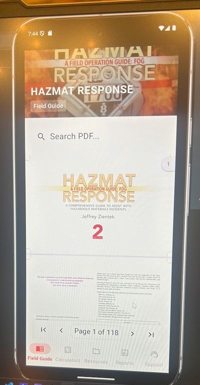 Hazmat Response: A Field Operations Guide App.