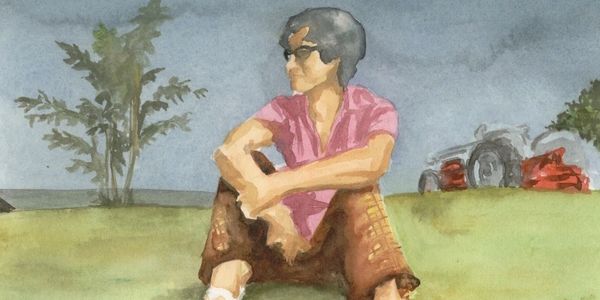 Meema on a Hill, 2011, watercolor, wet on wet technique