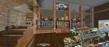 Main Street Market, 3D Architectural Render, Historic Repurpose, Tempe, Phoenix, Reno, Tulsa, Dallas,