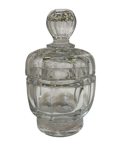 Vintage Cut Crystal Covered Jar
