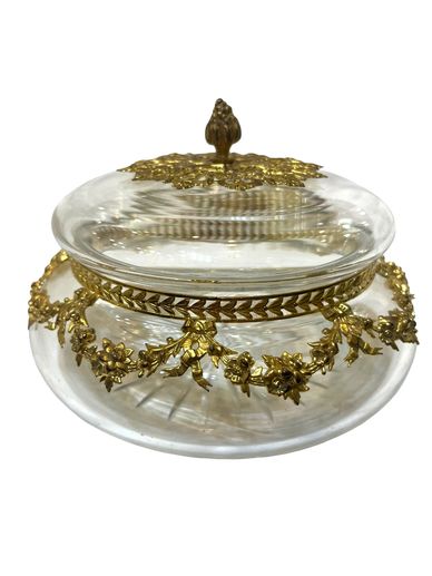 French Crystal Jar with Ormolu Mounts