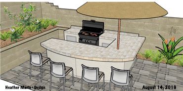 Outdoor Kitchen BBQ Island