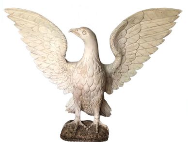19th Century Carved Wood Swedish Eagle Sculpture