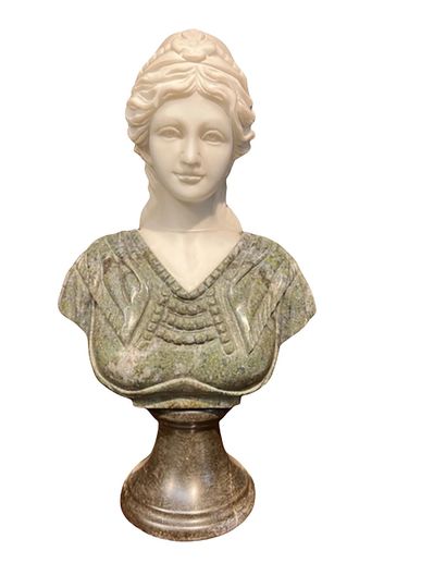 Finely Carved Bust Of Woman Italian