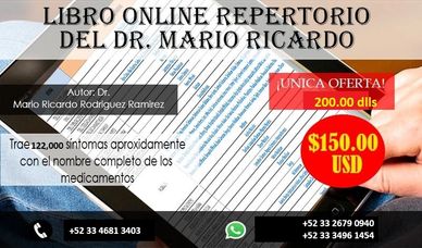 Repertorio homeopatico con 120,000 síntomas que te llevan al medicamento mas preciso de tu paciente