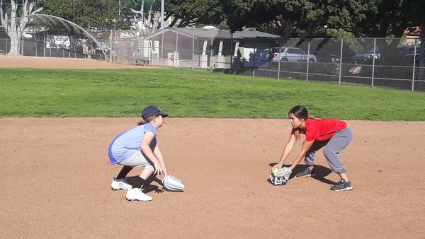 Fielding at Santa Monica Softball