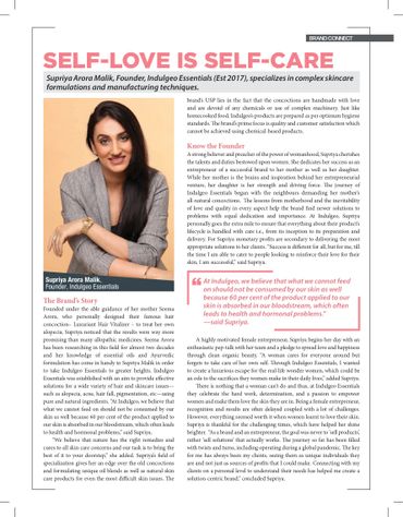 Article on self-love and skincare by Supriya Arora Malik, founder of Indulgeo Essentials.