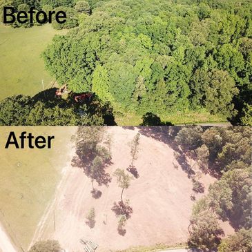 Before/After images of dirt moving in Dallas