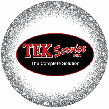 Logo of TEK Service Inc with a circular sparkling border.