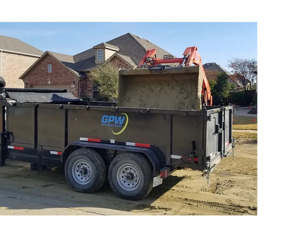 Dumping dirt construction clean up!