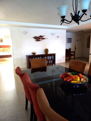 El Cantil condo dining room. Cozumel.