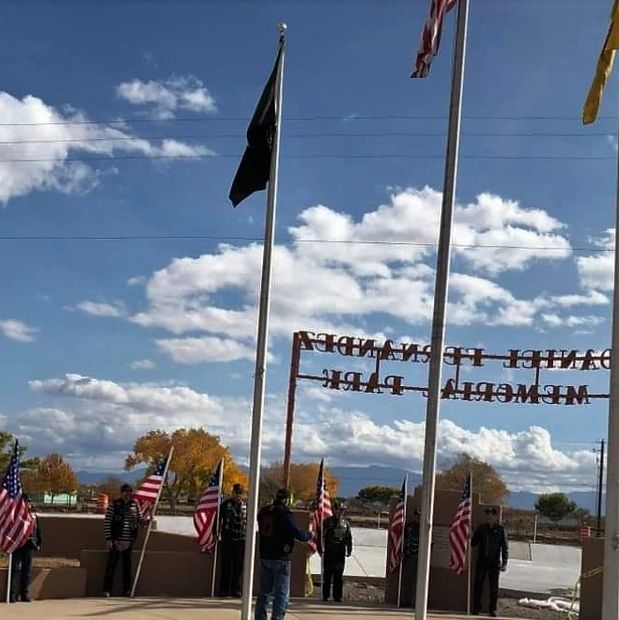 People holding US flags