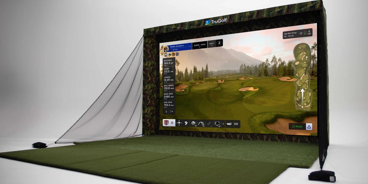 Custom home golf simulator installation in the Greater St. Louis area. TruGolf Max 4 Simulator.