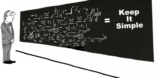 Complex math equals 'Keep It Simple'.