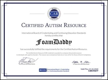 Certificate showing a good autistic resource