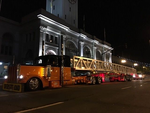 Oversized load, riding in style.