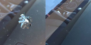 Windshield Damage Before & After