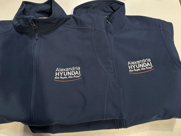 Custom Embroidered apparel for local business in Alexandria, VA. Custom Branded Zip Up jackets