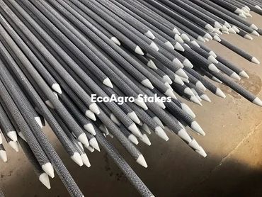 Fiberglass stakes, Fiberglass nursery stakes, Fiberglass tree stakes, Fiberglass stakes with UV veil