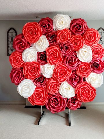 Gorgeous rose backdrop would be a stunning addition to any of your in-house events like a birthday p