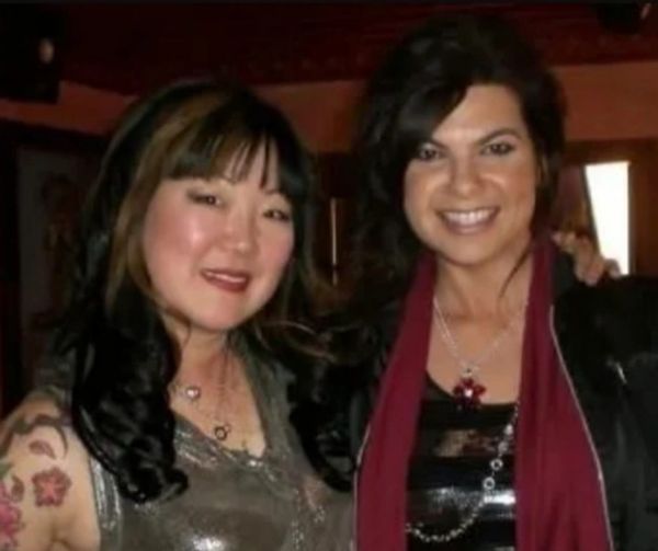 PsychicGirl Jusstine K with Margaret Cho on the set of her reality show The Cho Show