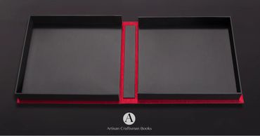 Open black box with red base and Artisan Craftsman Books logo.