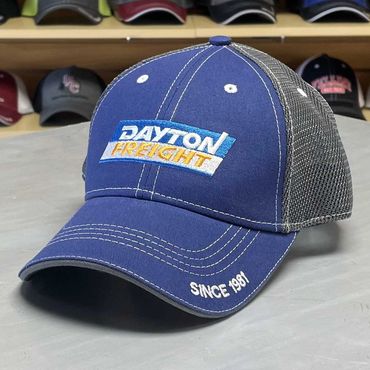 trucker hats, mesh back caps, custom embroidered hats, leather patch hats, noah kinney old 218