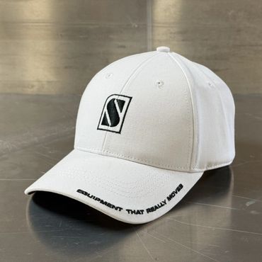 white embroidered custom dad hat trucking logo old 218 Minnesota Minneapolis custom embroidered hats