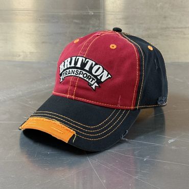 custom embroidered caps distressed with company logo