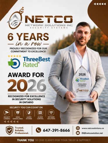 NETCO awarded for 6 years of excellence in security solutions.