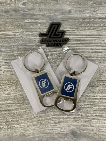 Finish Tower Logo Laser Etched Keychain Bottle Opener, Hiawatha Iowa