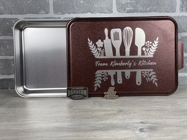 From Kimberly's Kitchen Custom Lasered Personalized Copper Cake Pan - Made in The USA