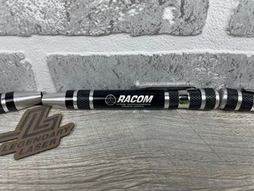 Laser Engraved Tactical Pen for Racom in Cedar Rapids, Iowa