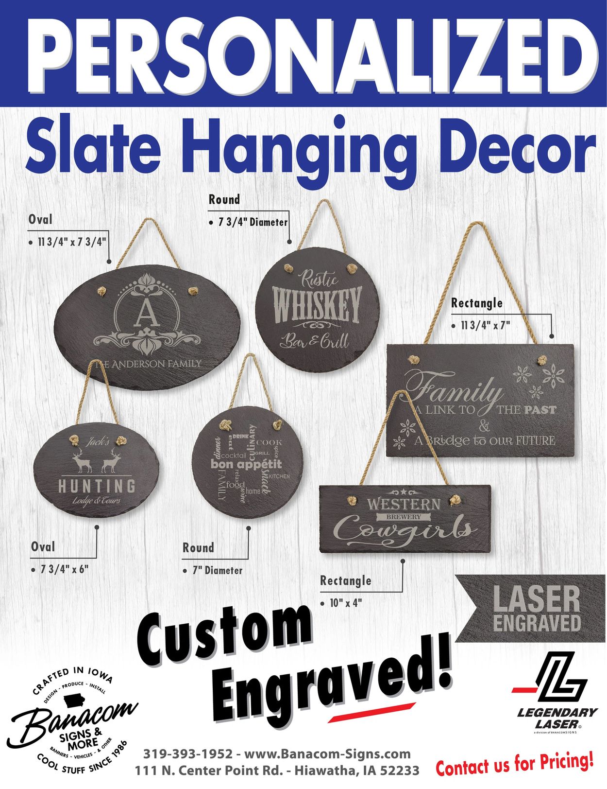 Slate Wall hanging decor branded and customized for you!