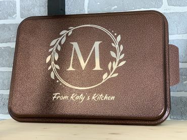 Cake Pan with Laser Engraved Lid Made in the USA from start to finish
