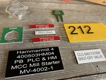 Various Commercial labels, ADA signage, and name badges