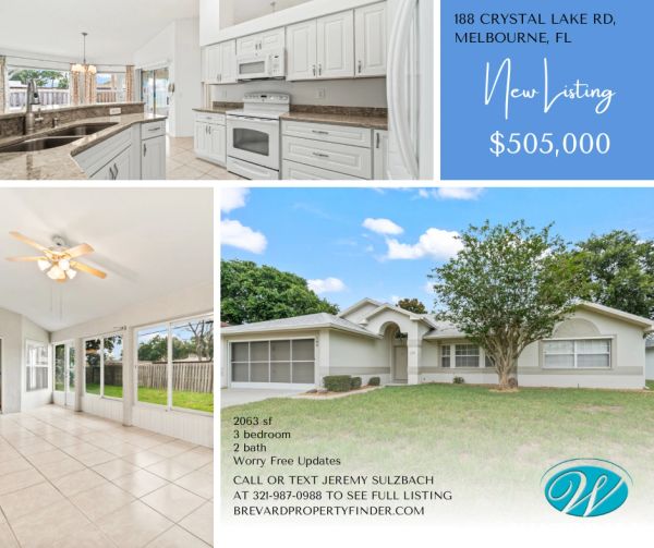 New listing home in Melbourne, FL for $505,000.