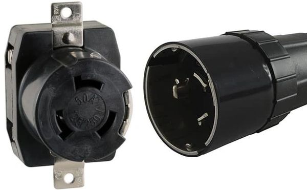 SS2-50R outlet (left) and SS2-50P plug (right)
