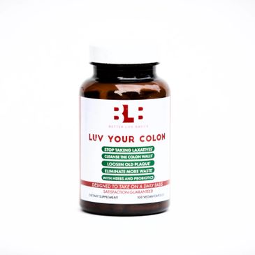 A bottle of Luv Your Colon