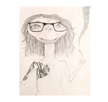 BT Phone Home, Pencil on paper