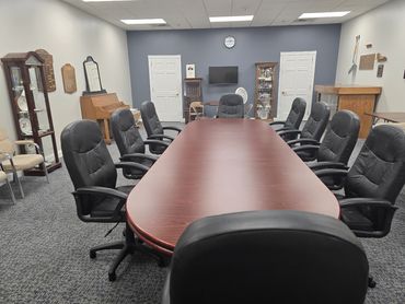 Board Room Table and TV
