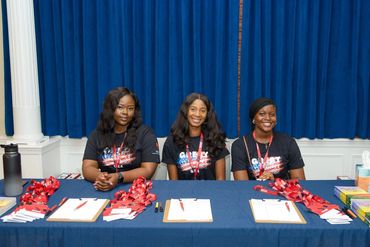 Conference Registration Table in the Lobby