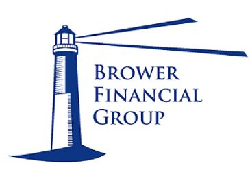 Logo of Brower Financial Group with a lighthouse design.