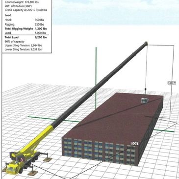 J. Haugh Cranes lift plan
crane 3D lift plan
load chart