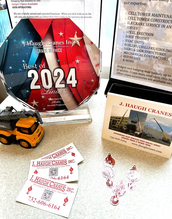 J. Haugh Cranes 2024 award
New Jersey crane service