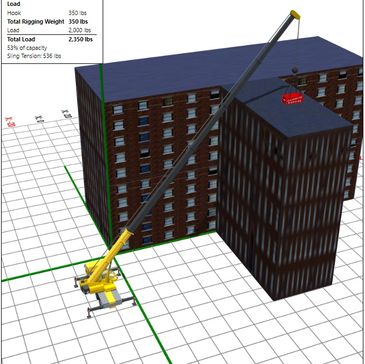 J. Haugh Cranes lift plan
crane 3D Lift plan
load chart