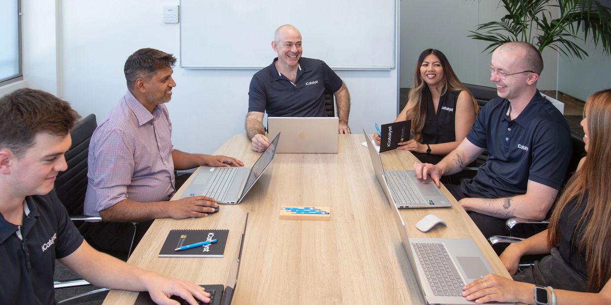 Dynamics 365 Business Central team of experts collaborating at iCatalyst